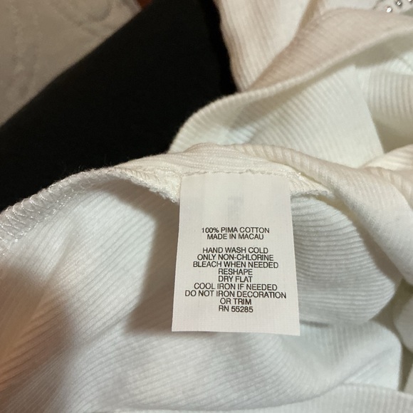 Set of Y2K EXPRESS White Rock & Luxe Ribbed Tank Tops Small and Medium NWOT - Picture 10 of 11